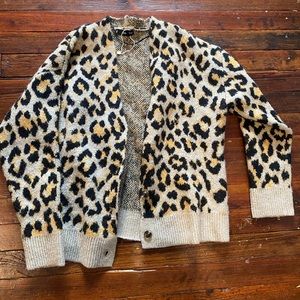 Leopard mango cardigan size L